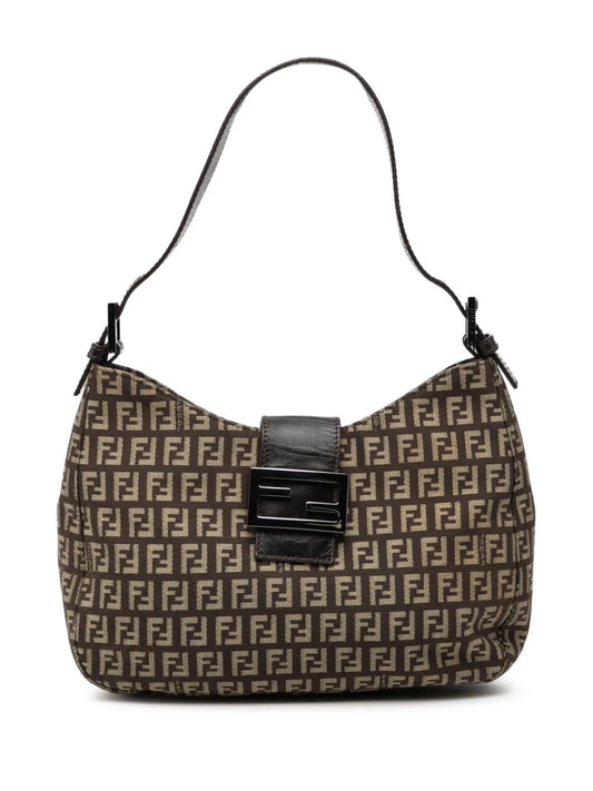 Fendi Pre Owned 2010 2025 Zucchino Canvas Shoulder Bag