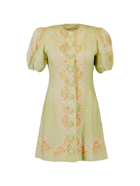 Kate Ford Matthiola Pannelled Button Mini Dress