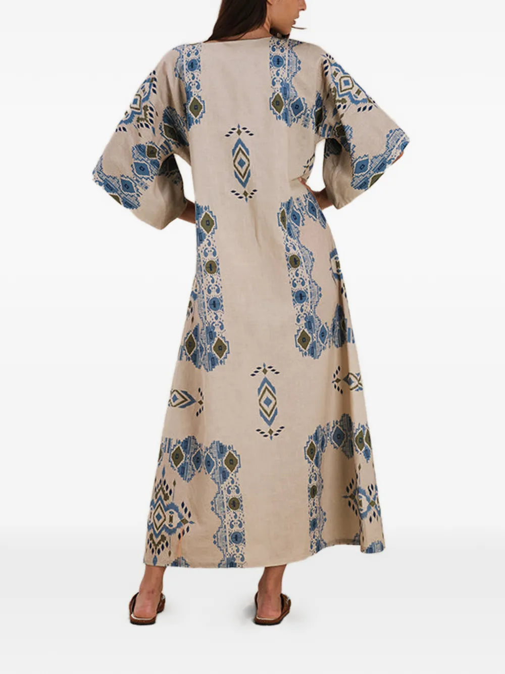 Fortela Acaia V Neck Midi Dress