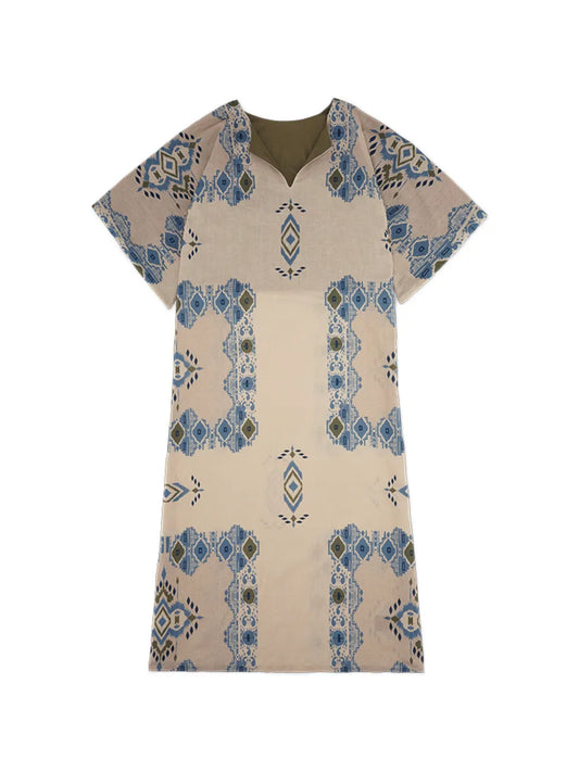 Fortela Acaia V Neck Midi Dress