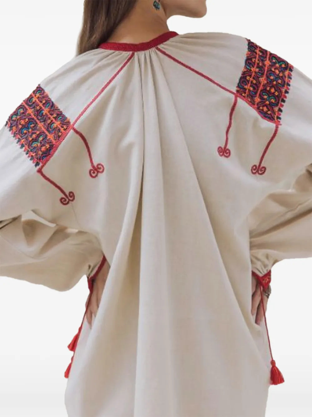 Fortela Afra Embroidered Midi Dress