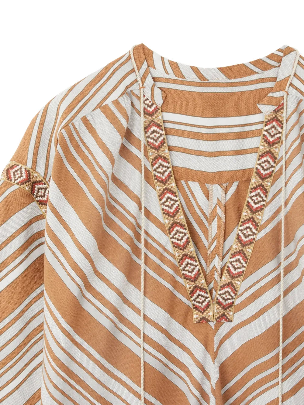 Fortela Afsar Geometric Stripe Midi Dress