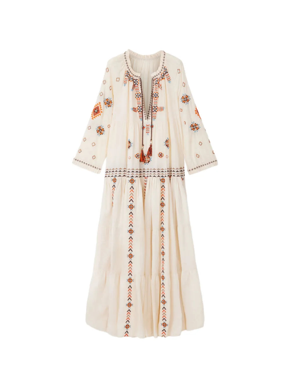Fortela Arsia Crochet Embroidered Maxi Dress