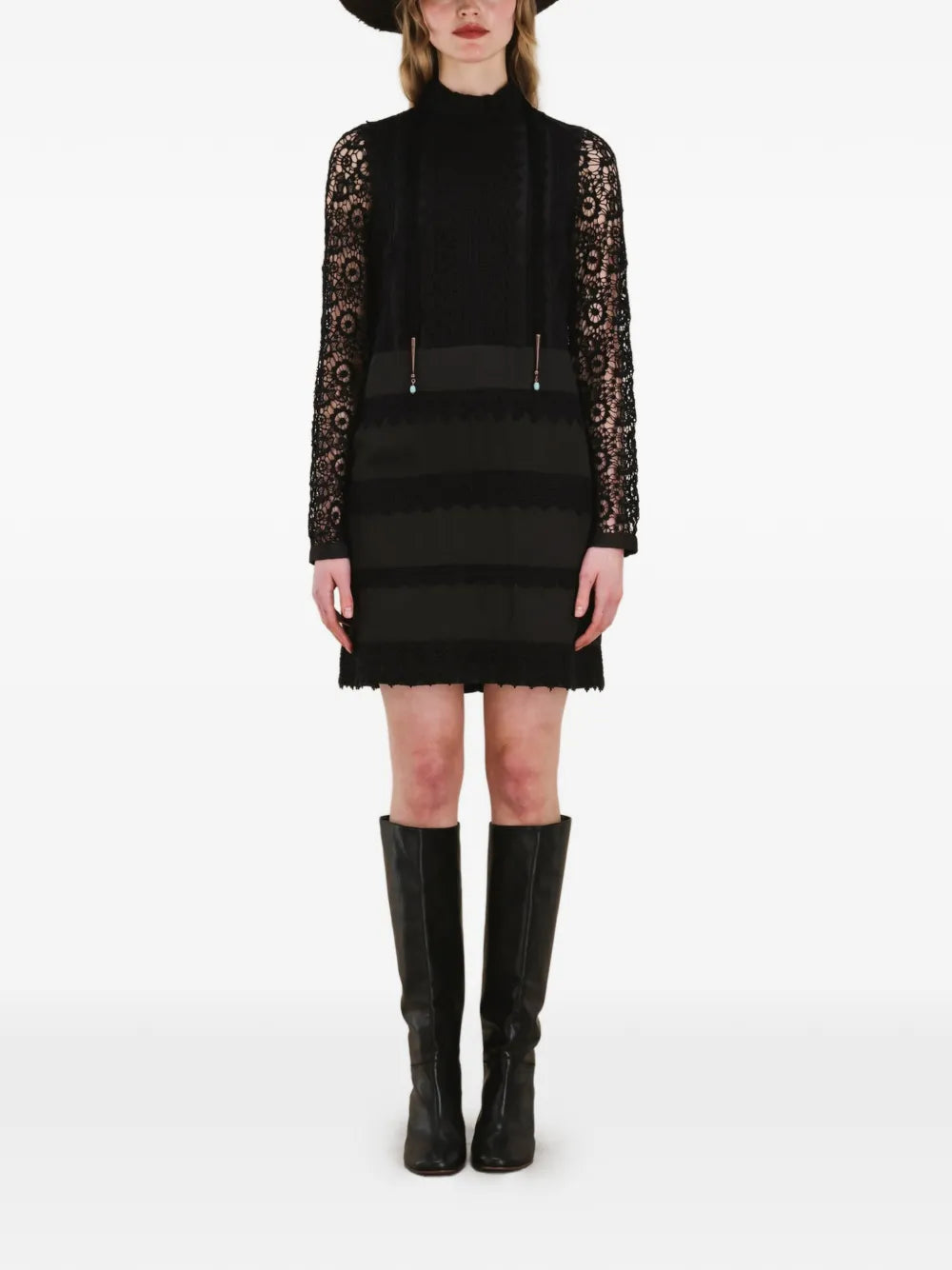 Fortela Gervaise Crochet Mini Dress
