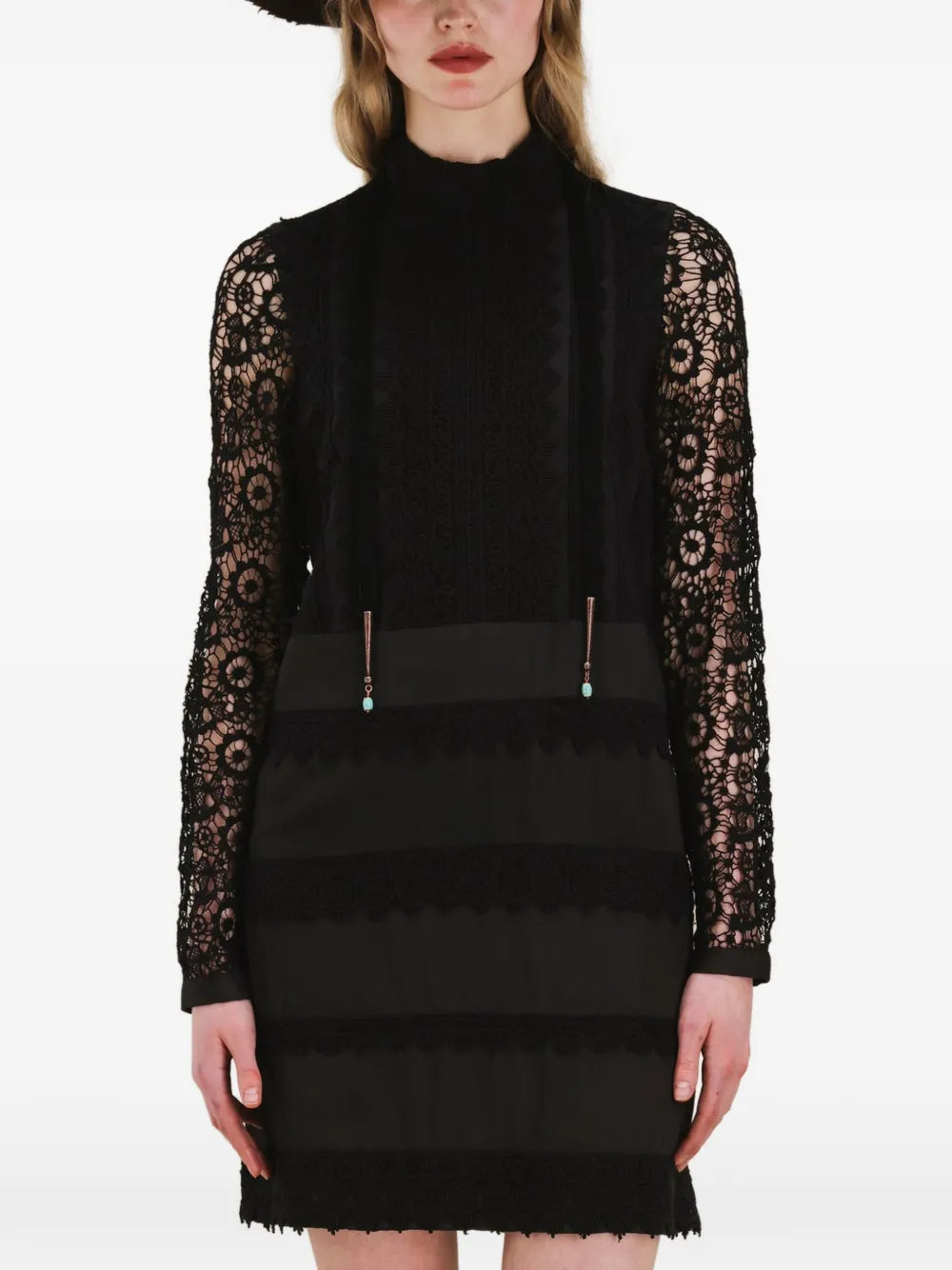 Fortela Gervaise Crochet Mini Dress