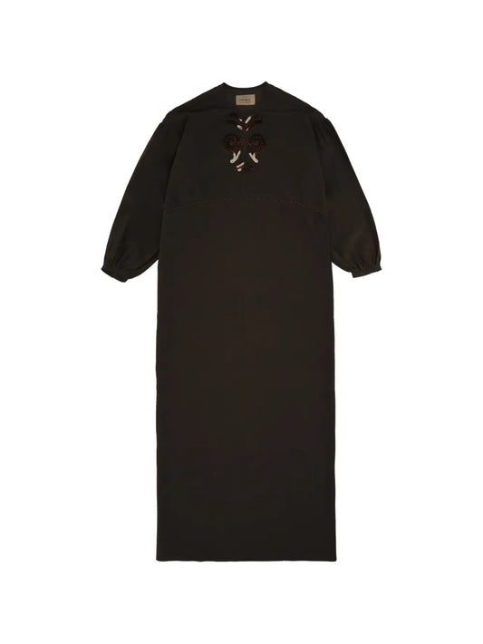 Fortela Allegral Embroidered V Neck Dress