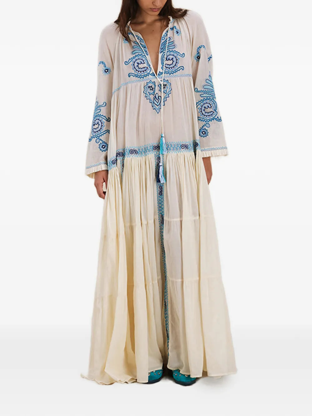 Fortela Embroidery Tassel Dress