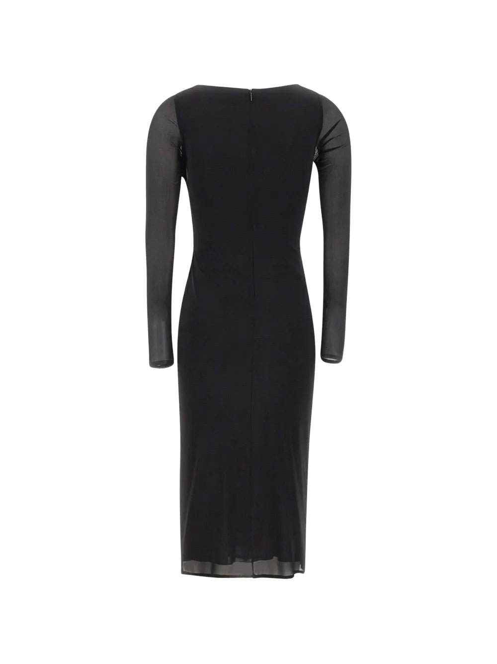 Blumarine Butterfly Clasp Ruched Midi Dress