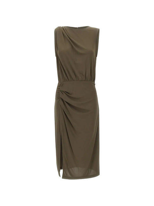 Liu Jo Slit Draped Midi Dress