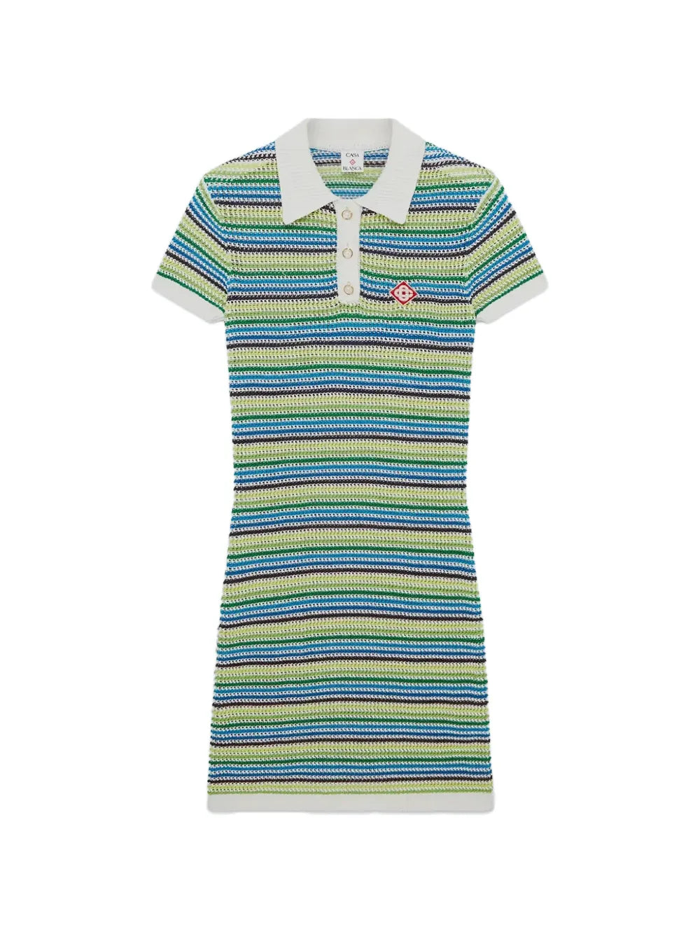 Casablanca Striped Collared Mini Dress