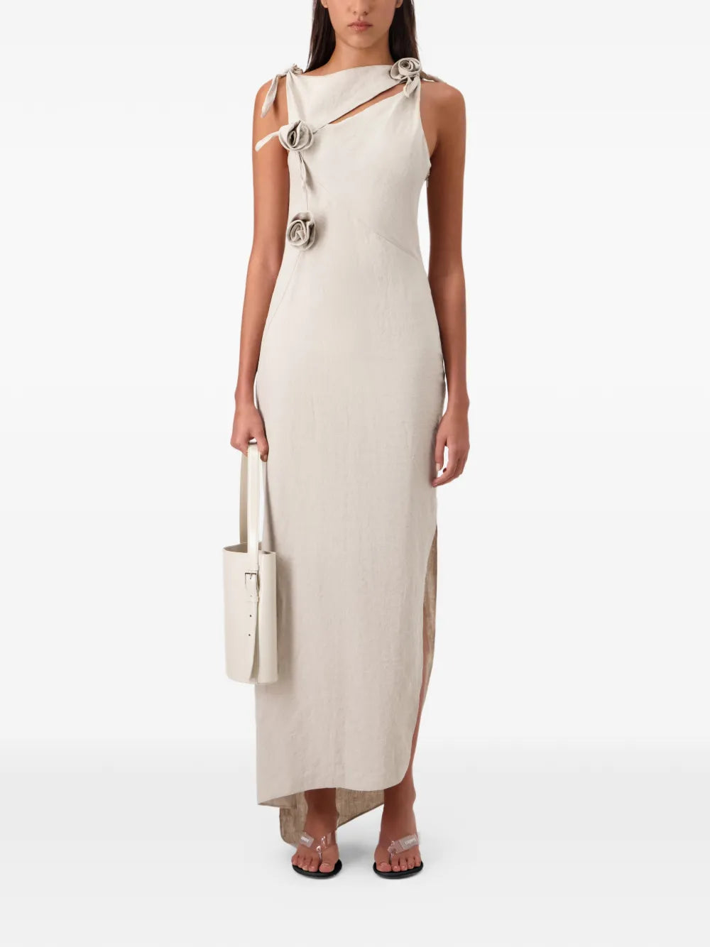 Coperni Rosette Knots Flower Gown Maxi Dress