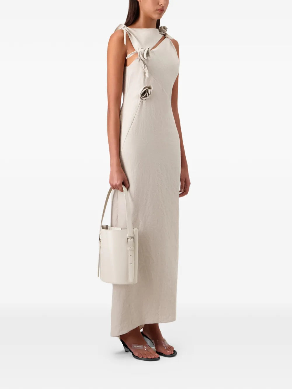 Coperni Rosette Knots Flower Gown Maxi Dress