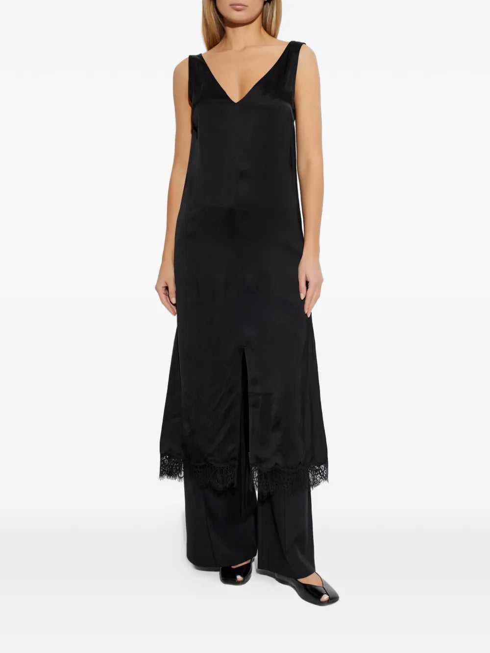 Officine Generale Liara V Neck Lace Dress