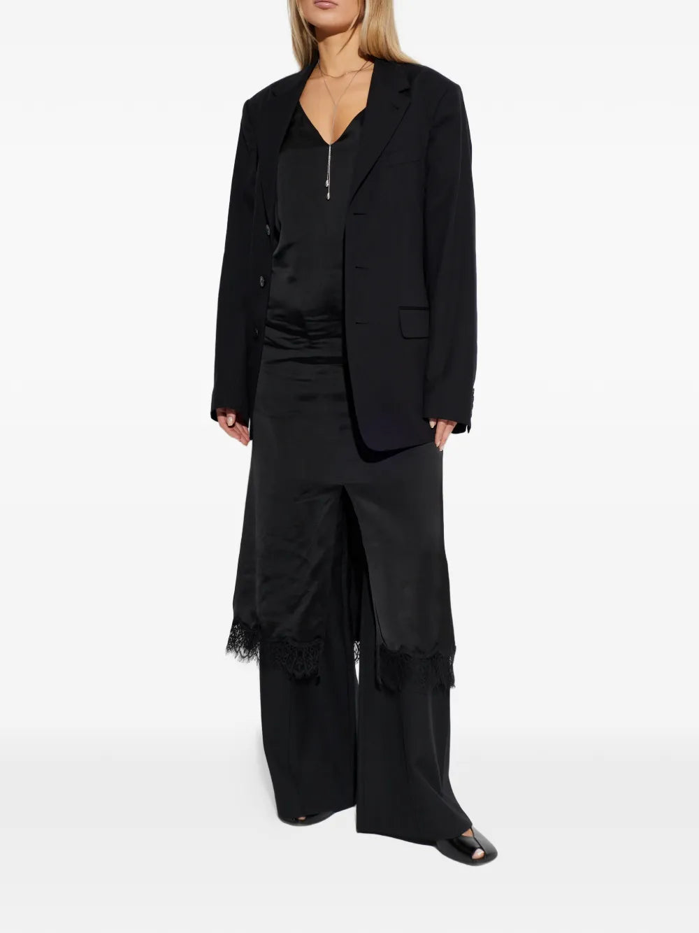 Officine Generale Liara V Neck Lace Dress