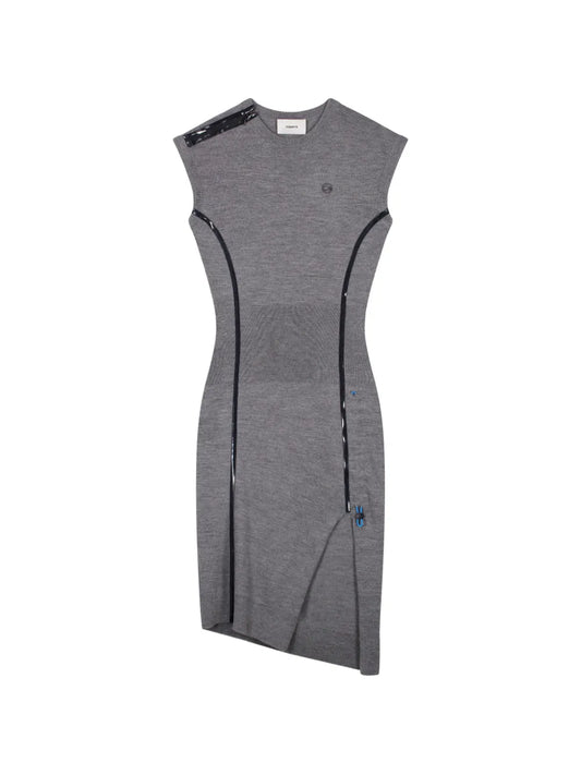 Coperni Side Gathering Cap Sleeve Mini Dress