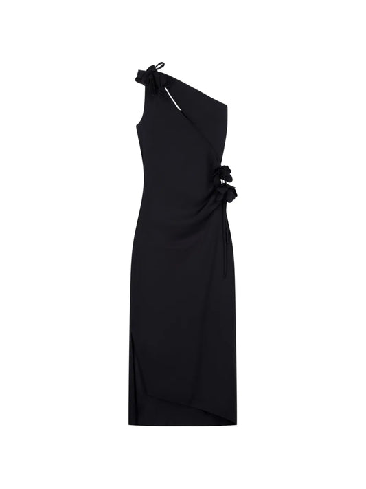 Coperni Asymmetric Mini Flower Dress