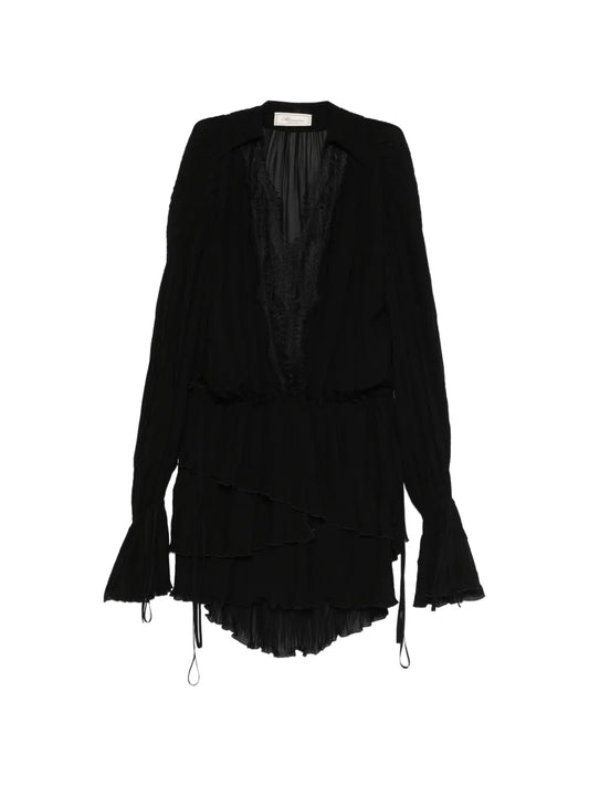 Blumarine Lace Trim Mini Dress