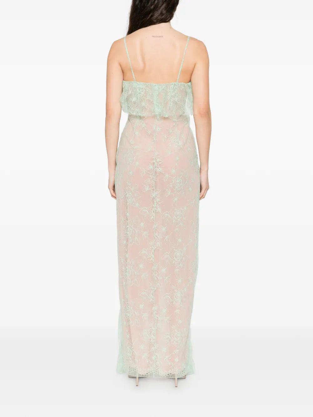 Blumarine Floral Lace Maxi Dress