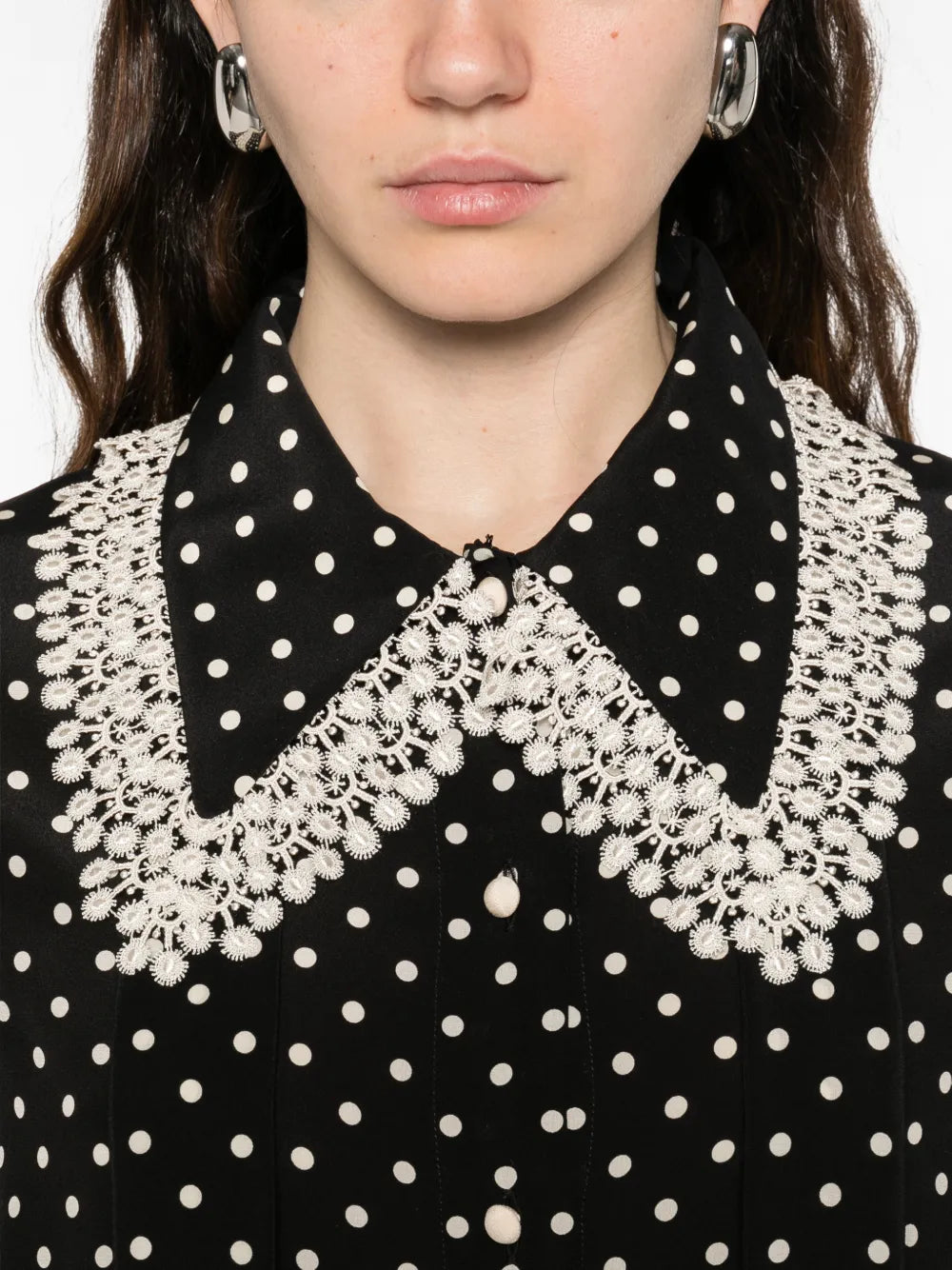 Valentino Garavani Polka Dot Midi Shirt Dress