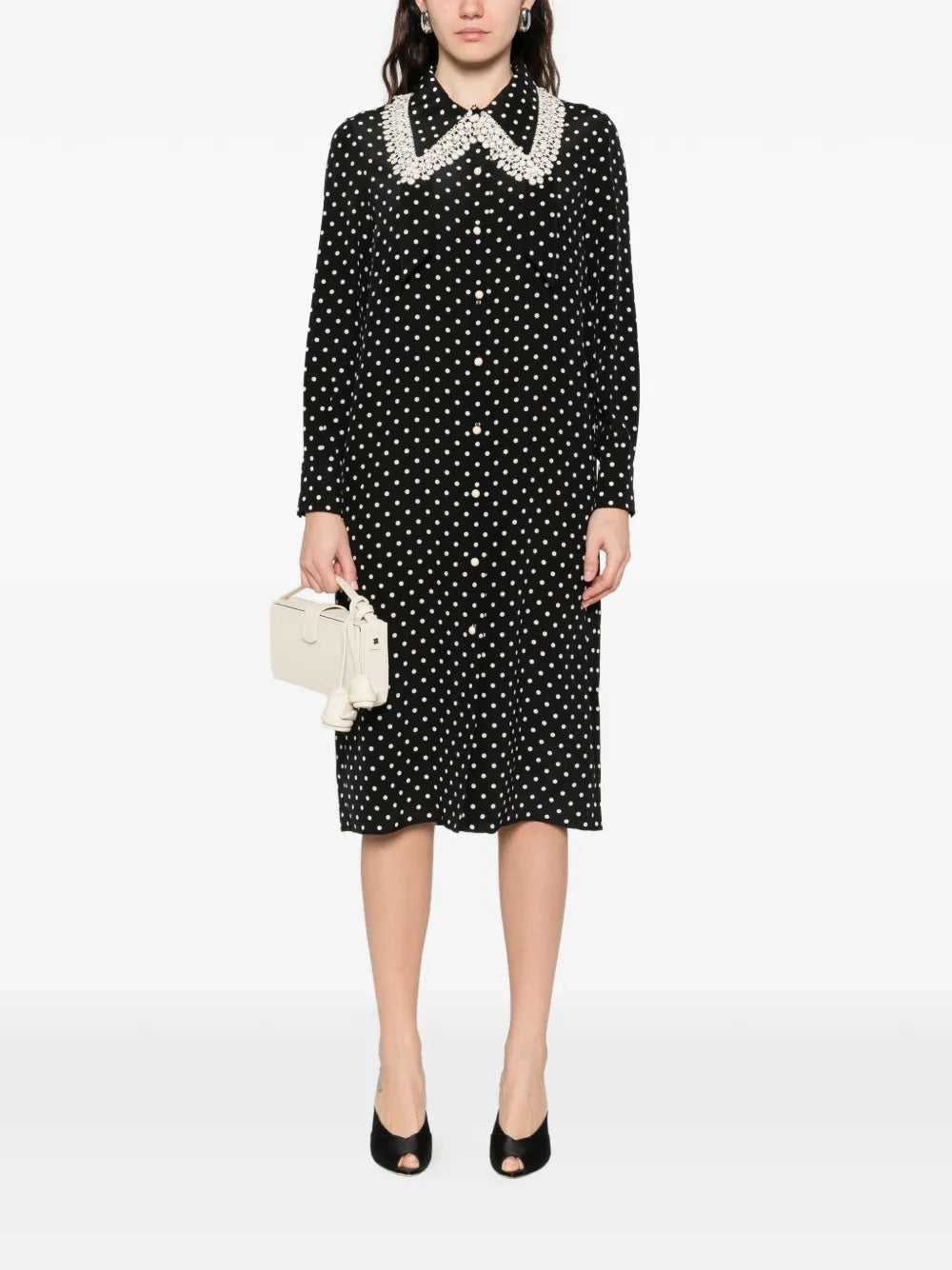 Valentino Garavani Polka Dot Midi Shirt Dress