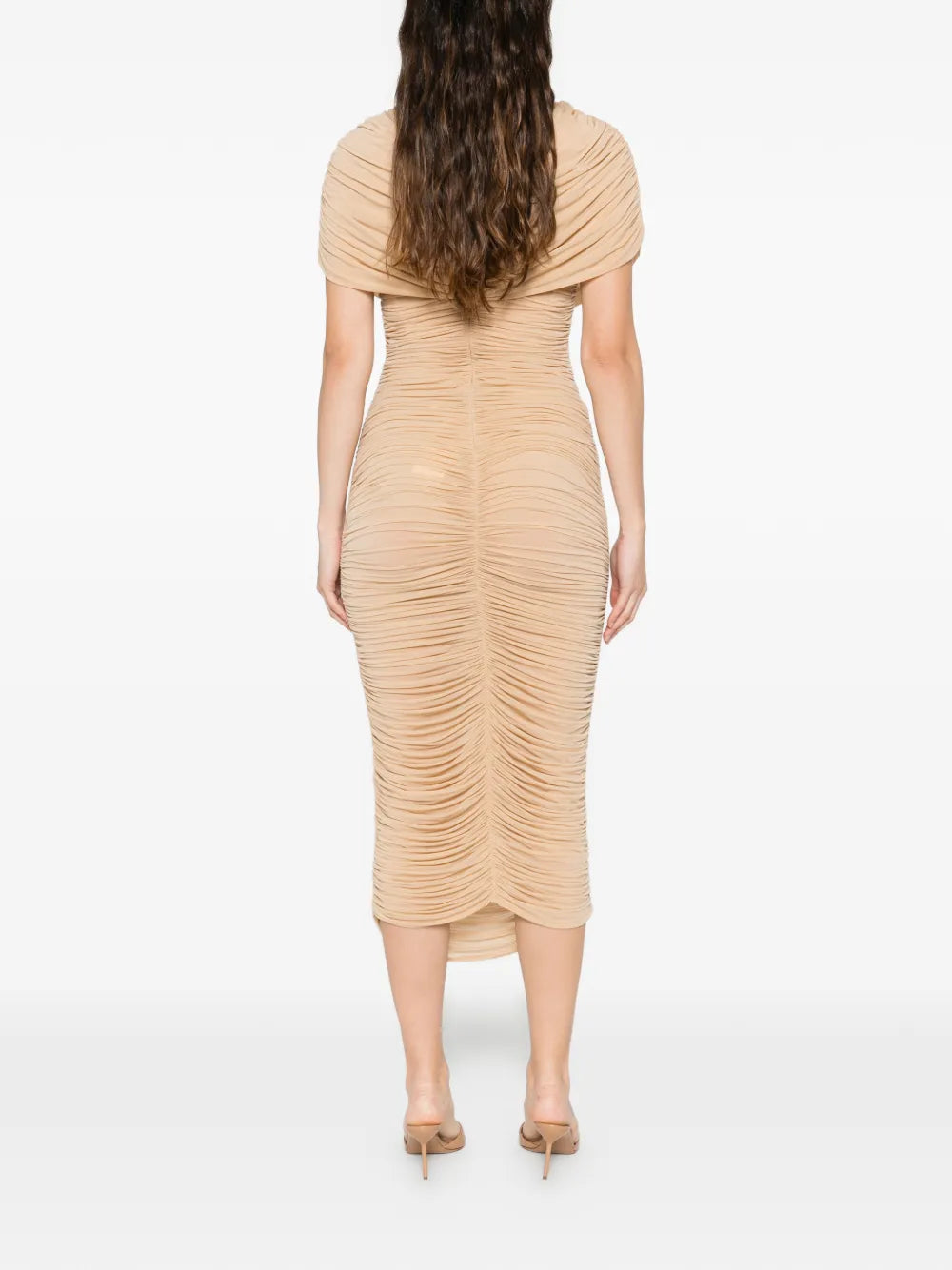 Magda Butrym Cape Effect Draped Midi Dress