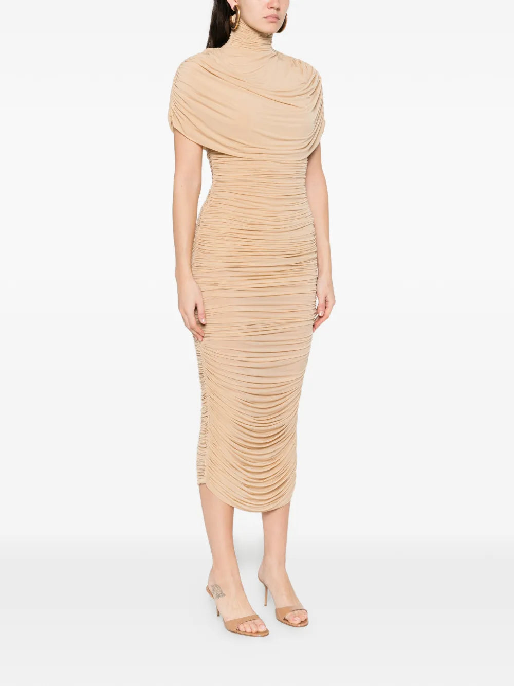 Magda Butrym Cape Effect Draped Midi Dress