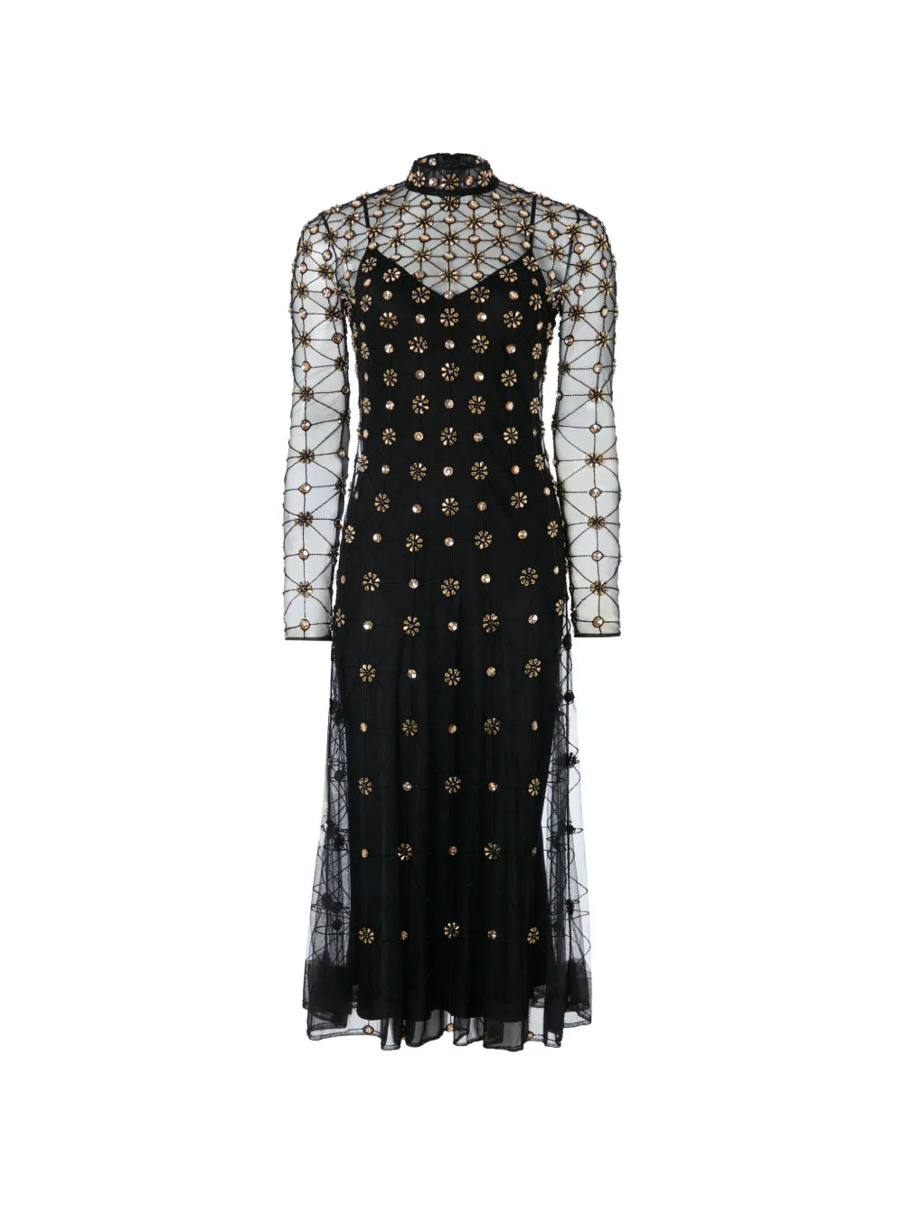 Temperley London Crystals Embellished Midi Dress