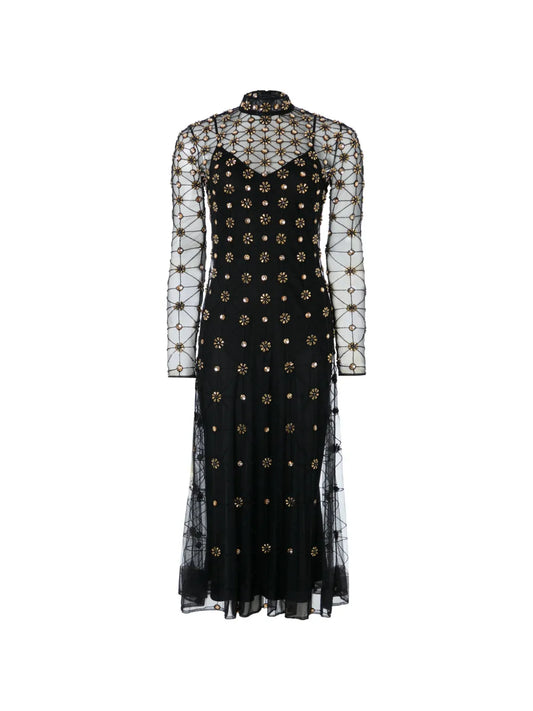 Temperley London Crystals Embellished Midi Dress
