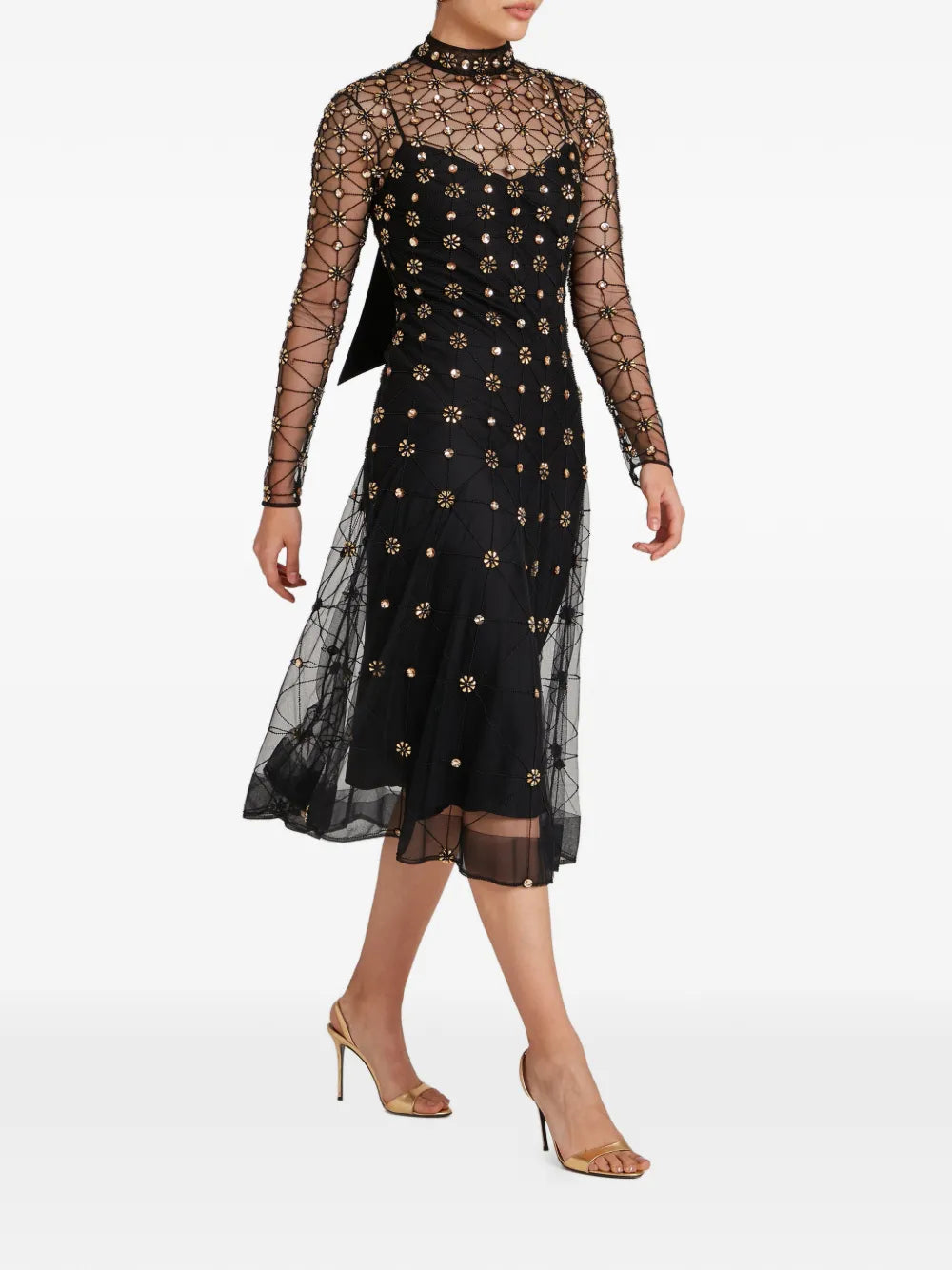 Temperley London Crystals Embellished Midi Dress