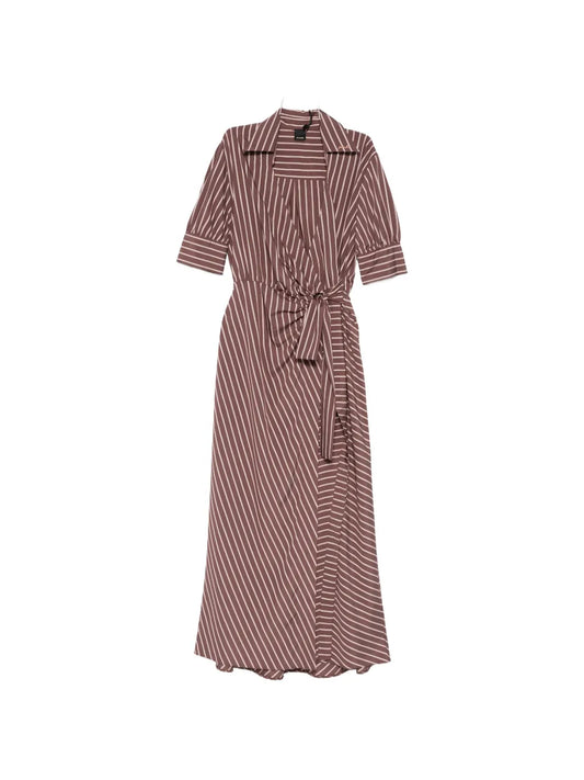 Pinko Striped Maxi Shirt Dress