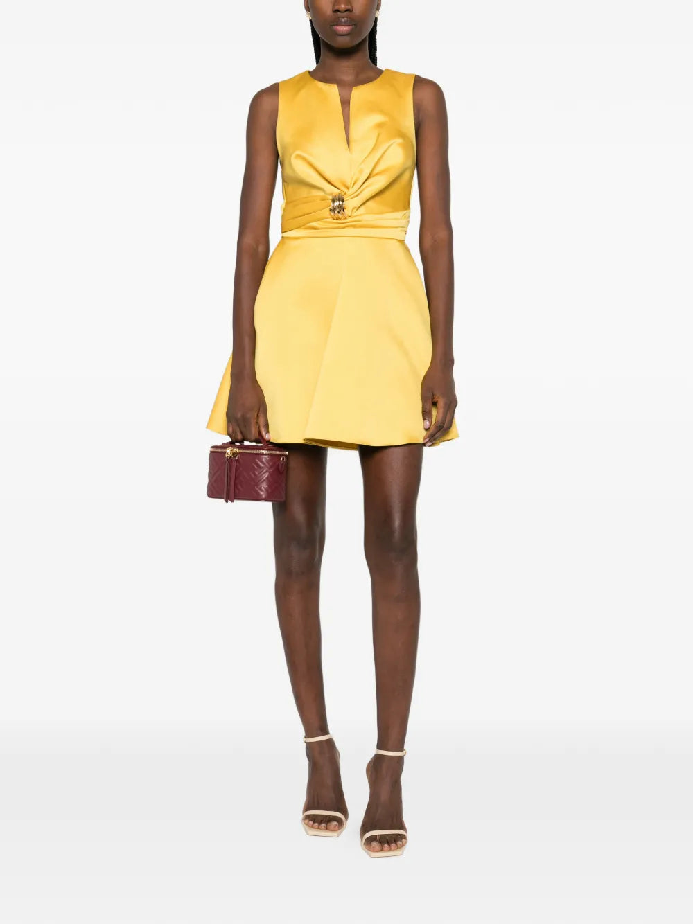 Elisabetta Franchi Knot Detail Mini Dress
