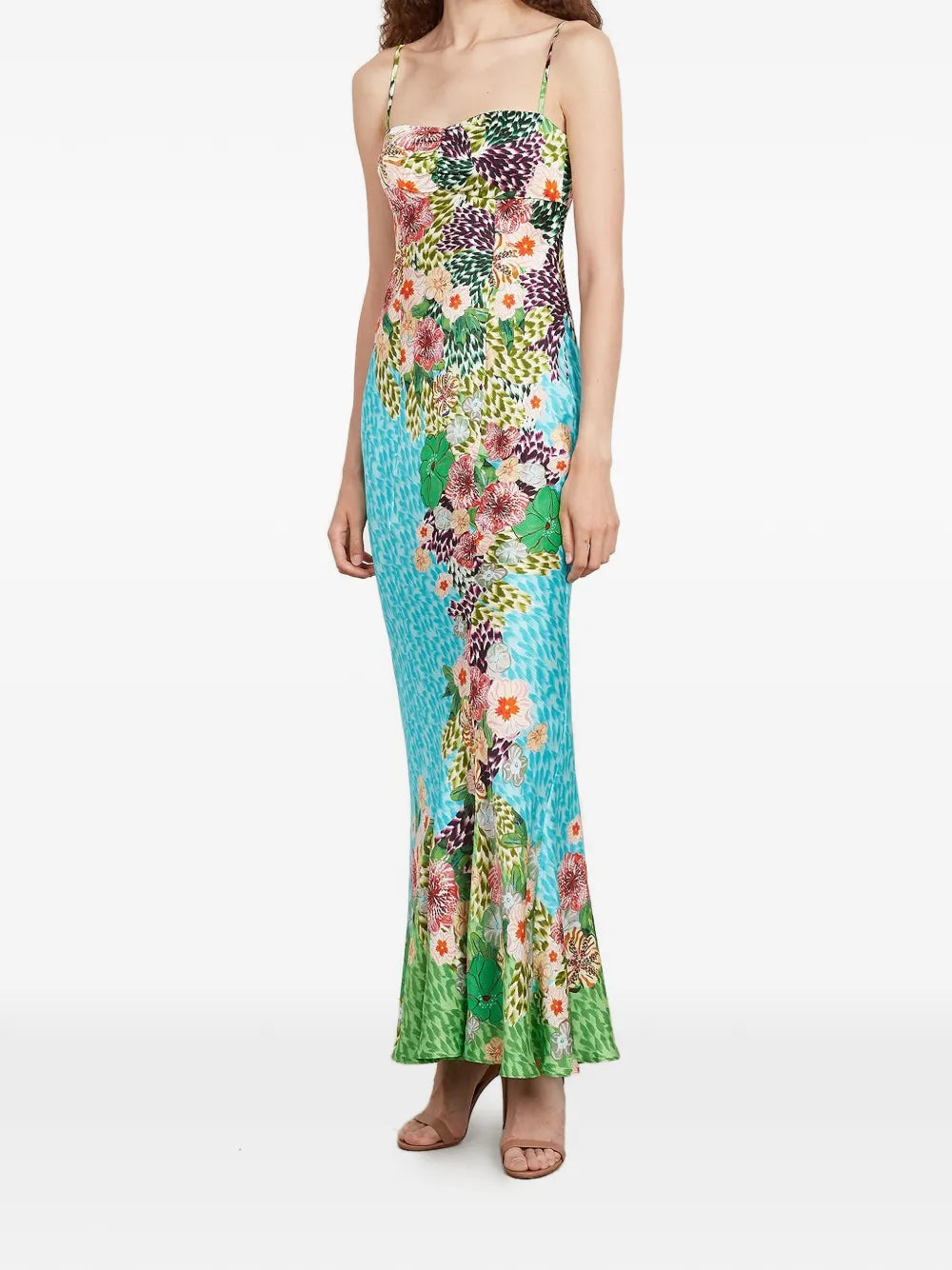 Saloni Renee Floral Print Maxi Dress