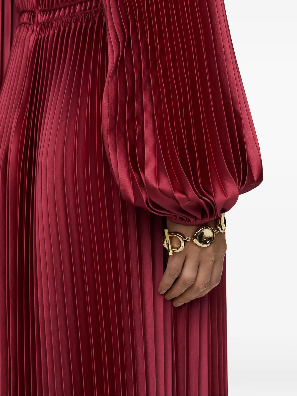 Joseph Ortiz Pleated Woven Midi Dress