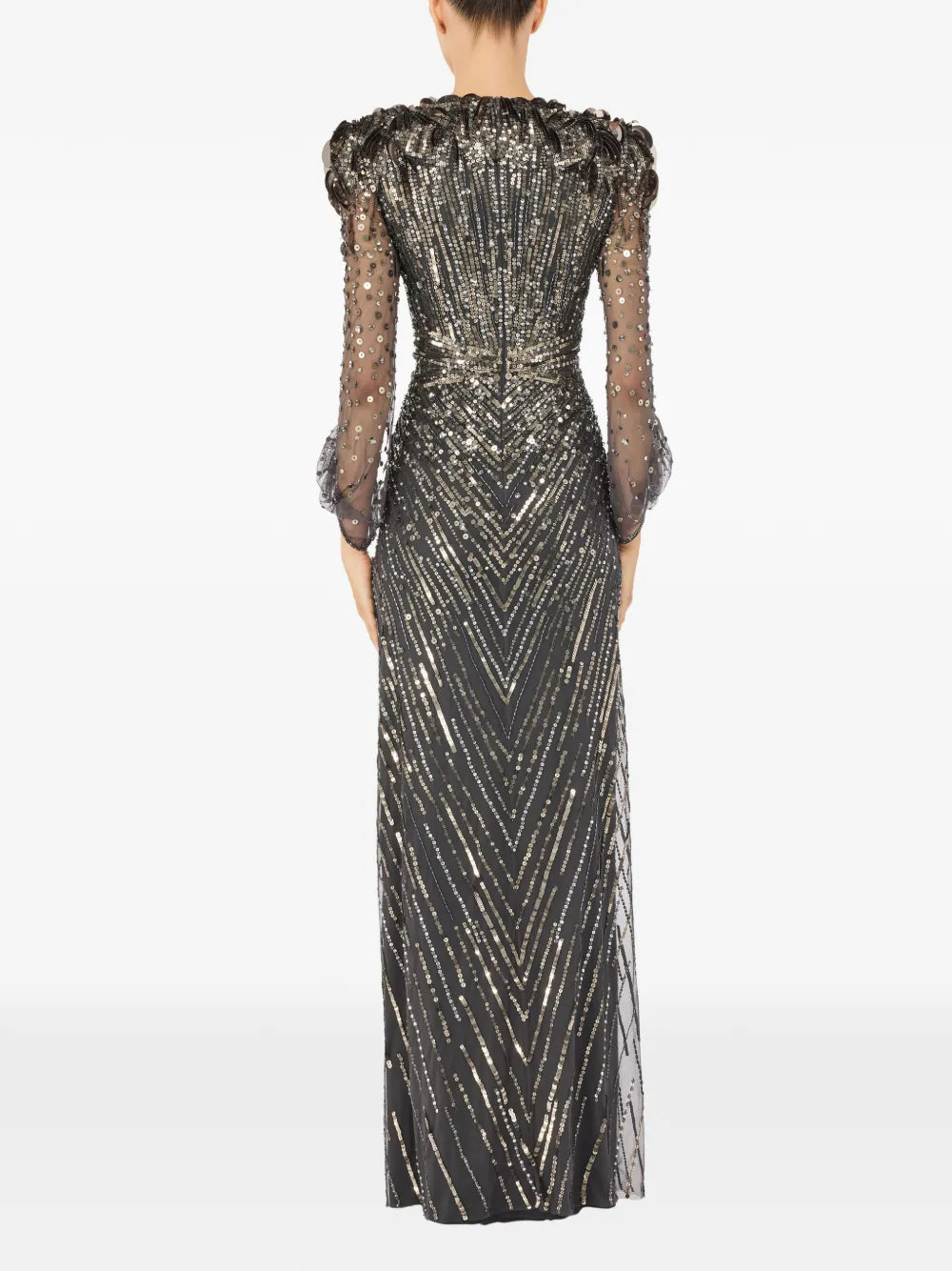 Jenny Packham Xenia Sequin Embellished Maxi Dress