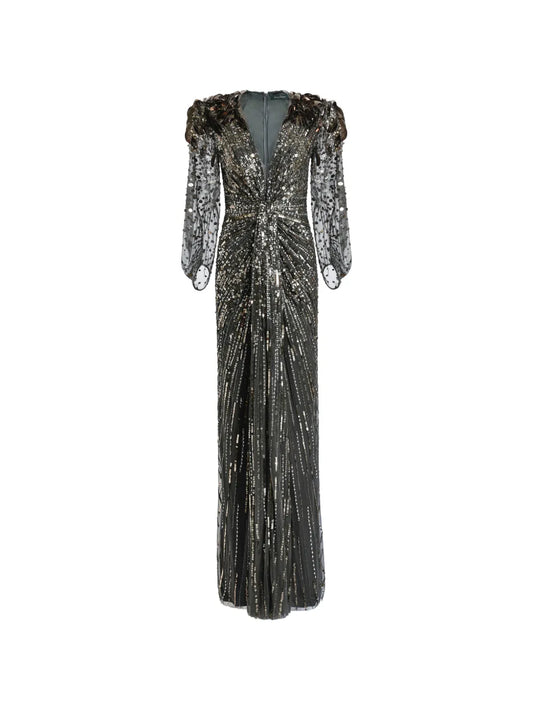 Jenny Packham Xenia Sequin Embellished Maxi Dress