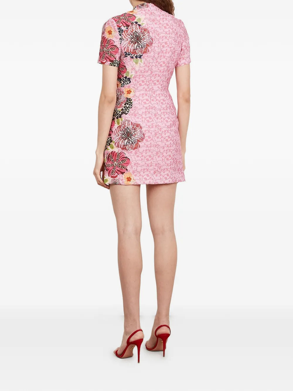 Saloni Draped Floral Mini Dress