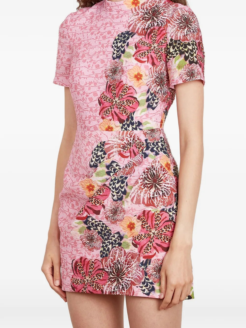 Saloni Draped Floral Mini Dress