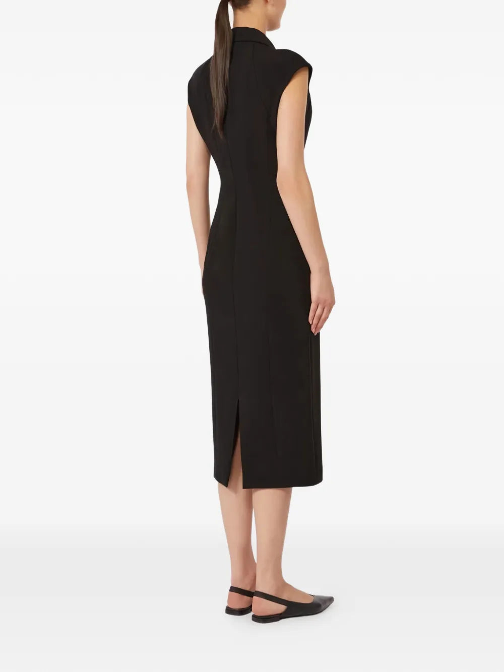 Max Mara Mstalga Collared Zip Fastening Midi Dress