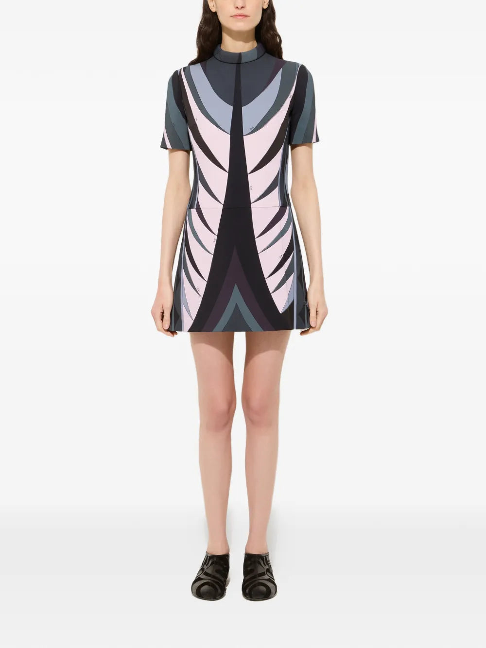 Pucci Volute Print Flared Dress
