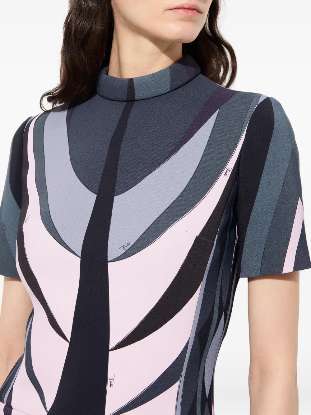 Pucci Volute Print Flared Dress