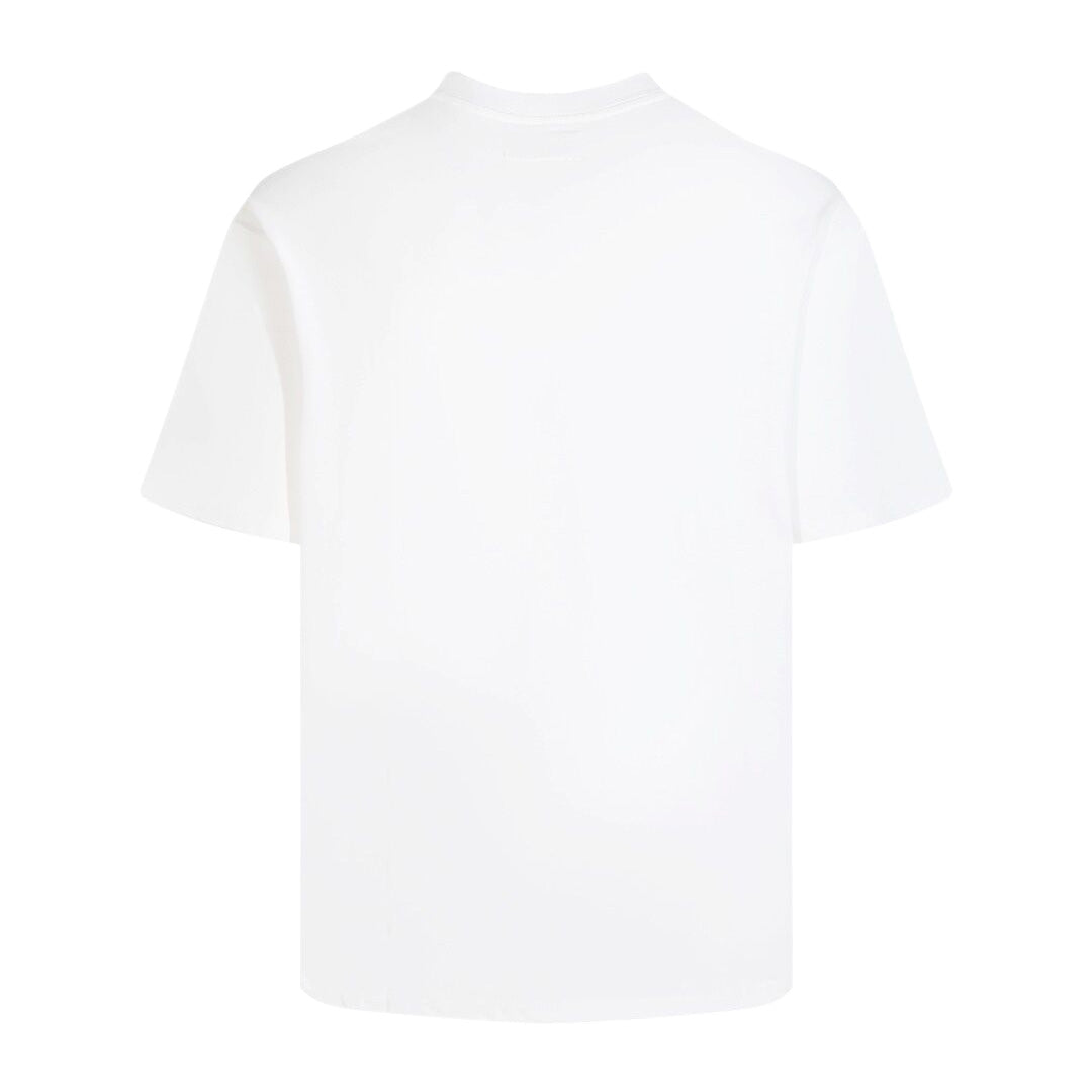 Balenciaga Stacked Distressed Logo T-Shirt in Black & White