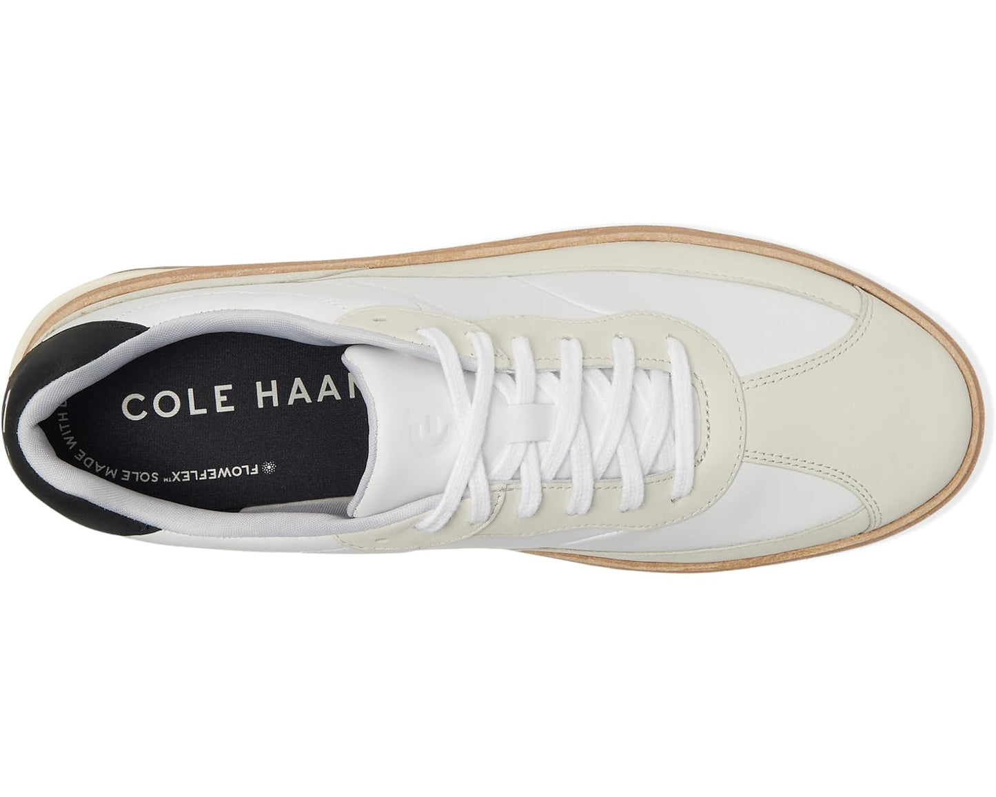 Men's Cole Haan Grandpro Featherarc Bike Toe Sneakers Optic White/Ivory/Black