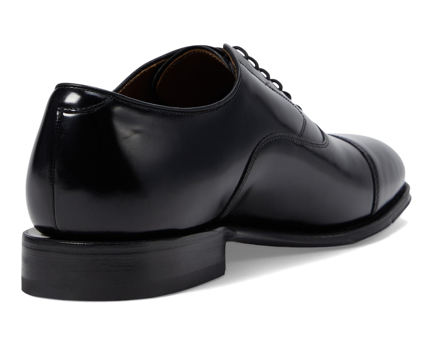 Men's Johnston & Murphy Melton Classic Dress Cap Toe Oxford Black Brushed Veal