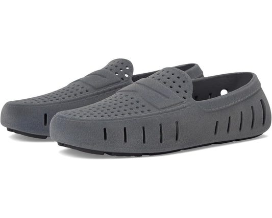 Men's Floafers Country Club Driver Faux Suede Slate Grey/Black Suede
