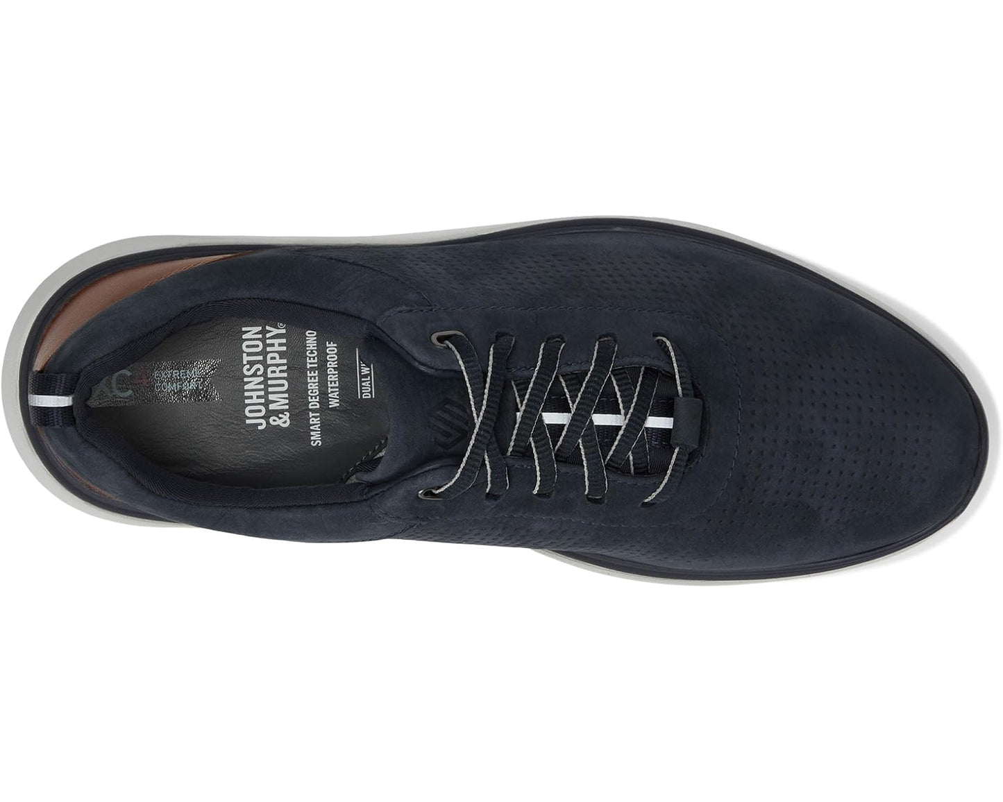 Men's Johnston & Murphy XC4 Prentiss 2 Embossed U-Throat Navy Tumbled Nubuck