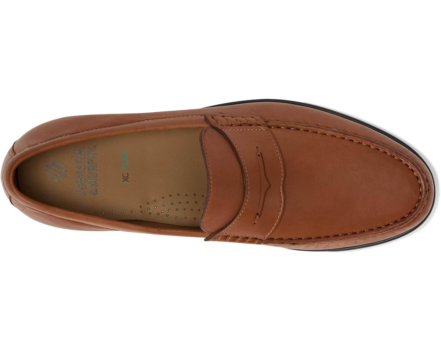 Men's Johnston & Murphy Harrison Penny Cognac Glove Leather