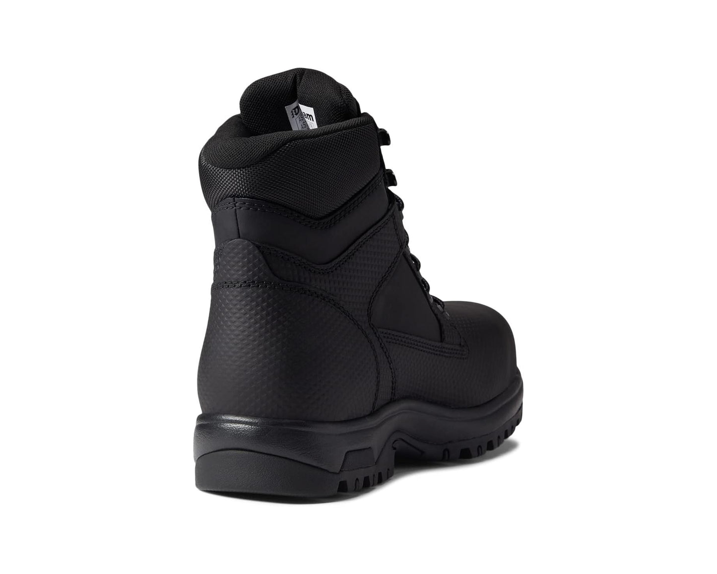 Men's Dunham 8000 Works Safety 6 Boot Black Textured Leather