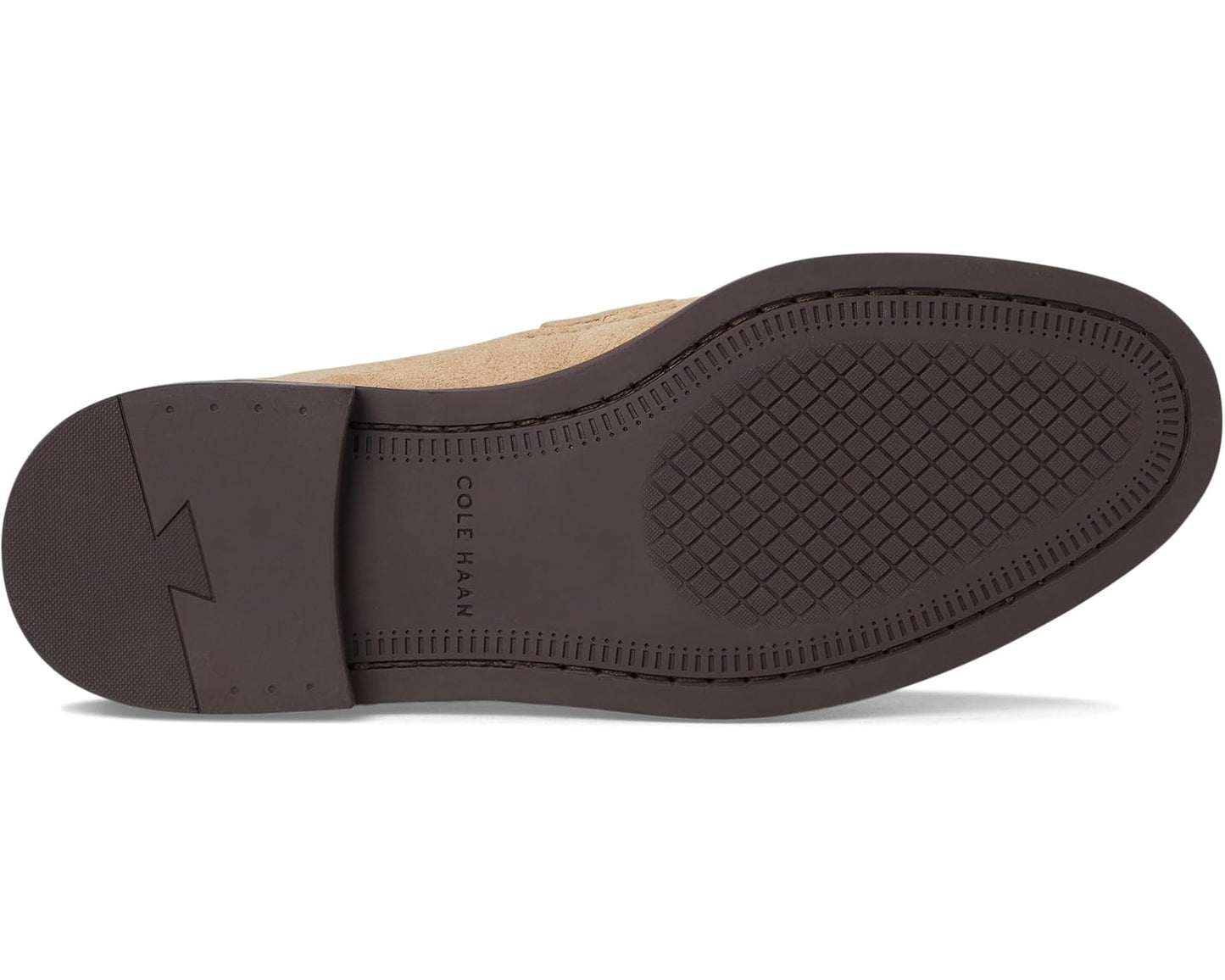 Men's Cole Haan Pinch Prep Penny Loafer Birchbeige Suede/Dark Chocolate