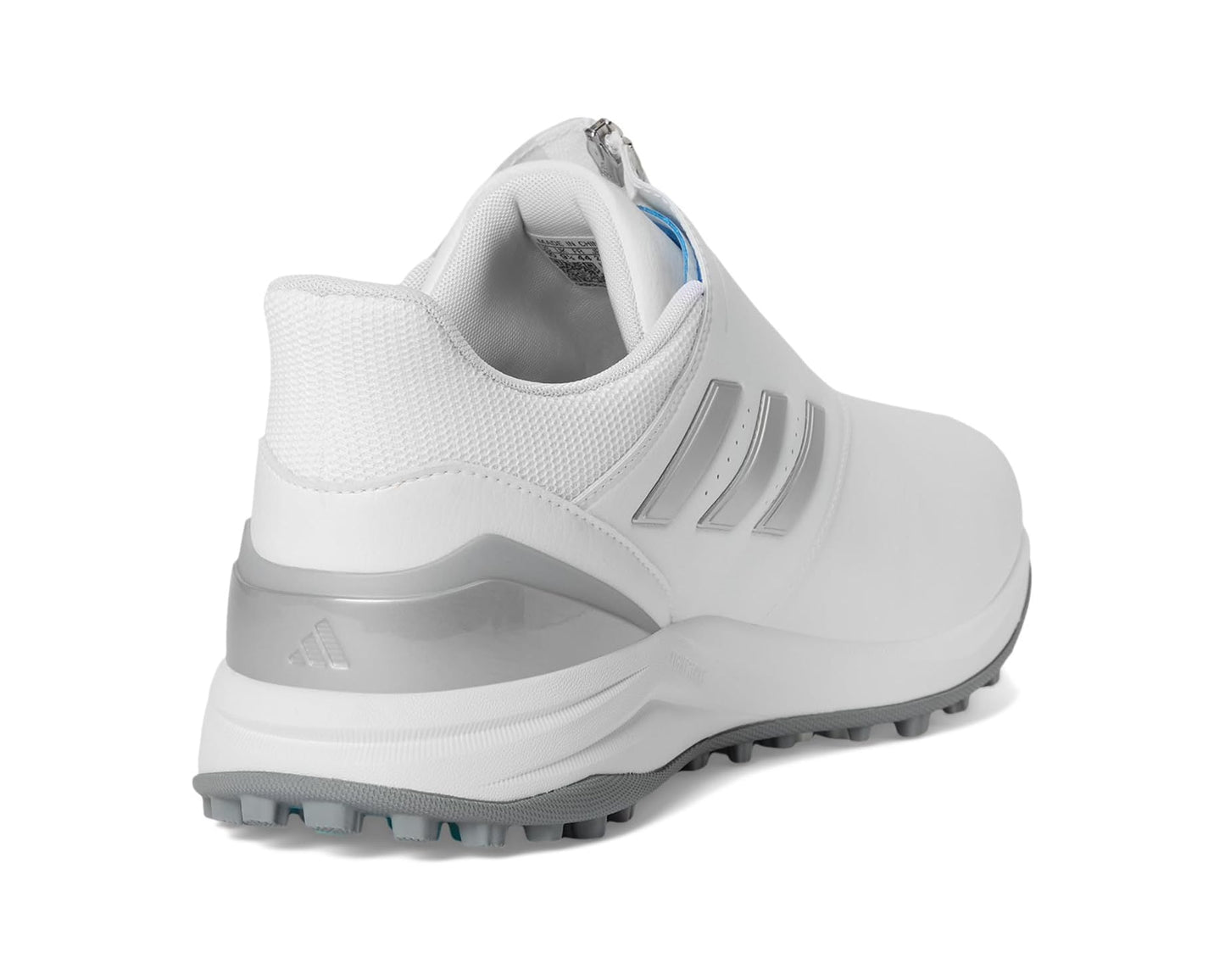 Men's adidas Golf Solarmotion 24 BOA Lightstrike Spikeless Golf Shoes Footwear White/Silvermet/Blueburst