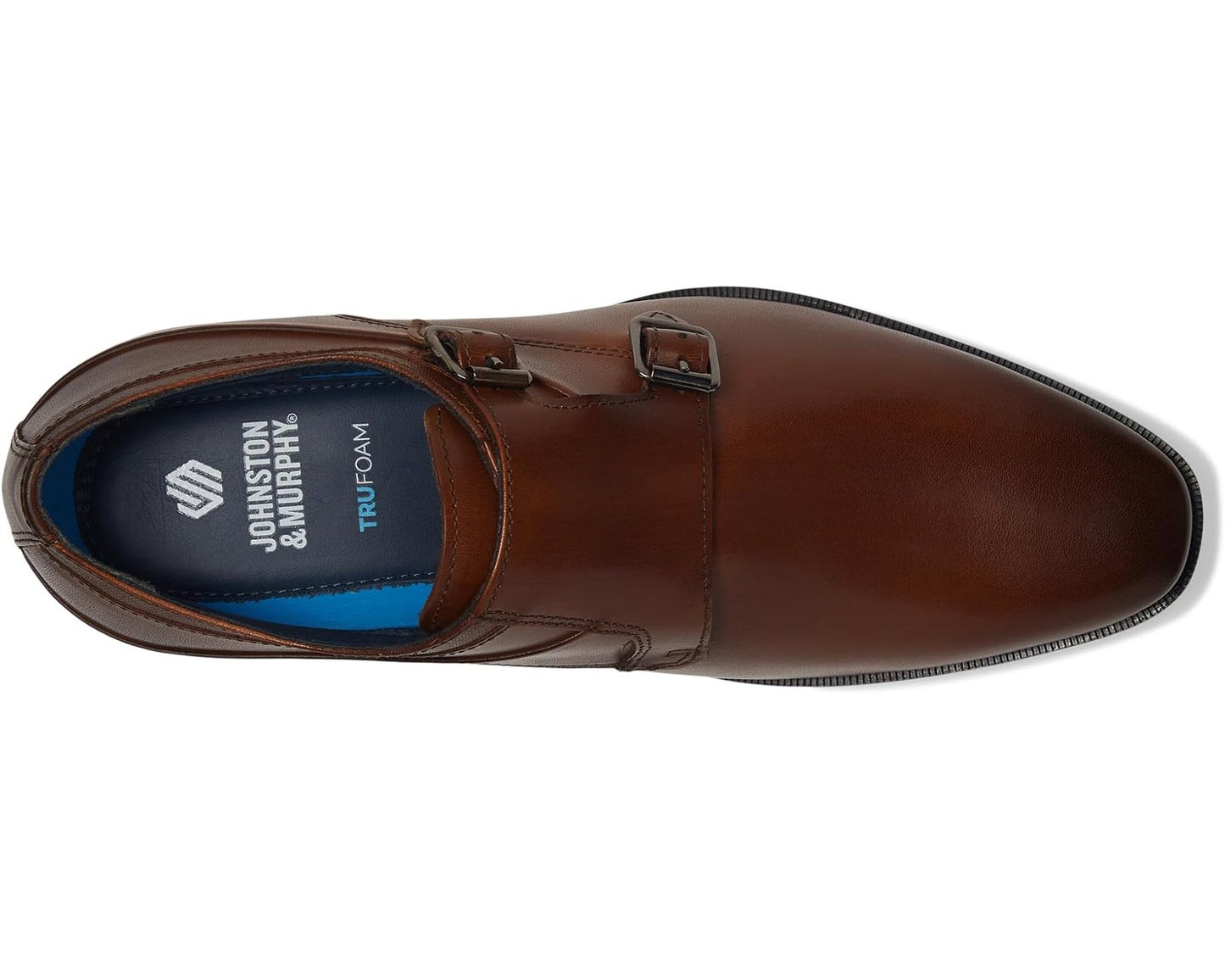 Men's Johnston & Murphy Gibbons Double-Buckle Monk Brown Full Grain